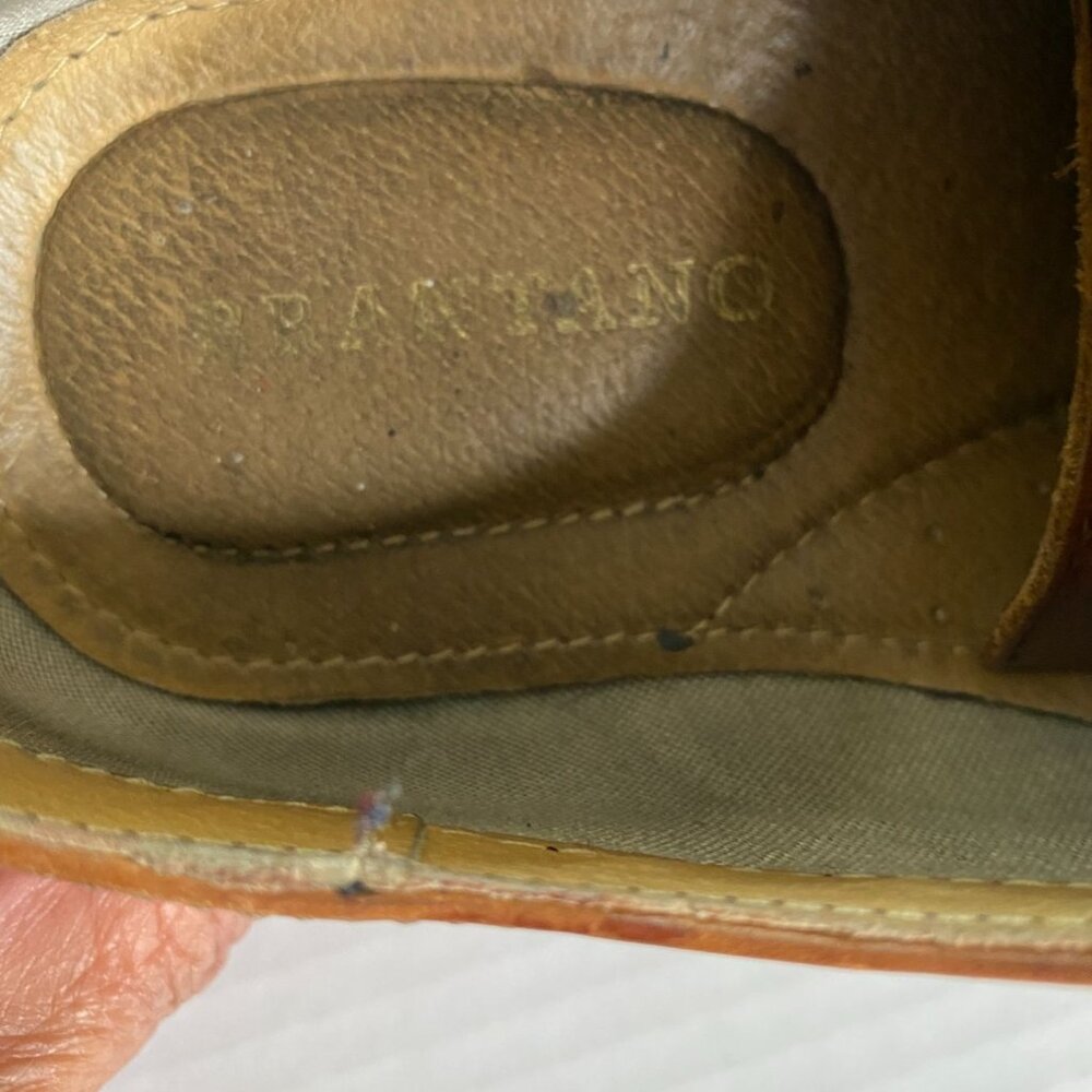 Brantano Men’s Brown Leather Oxford Dress Shoes Size 9 – Perforated Distressed - Picture 5 of 8